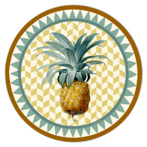 sottopiatto artigianale La Corallina Firenze frutta ananas